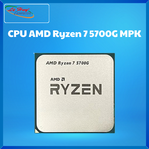CPU AMD Ryzen 7 5700G MPK (Tray Kèm Quạt) (3.8GHz Upto 4.6GHz / 20MB / 8 Cores, 16 Threads / 65W / Socket AM4)