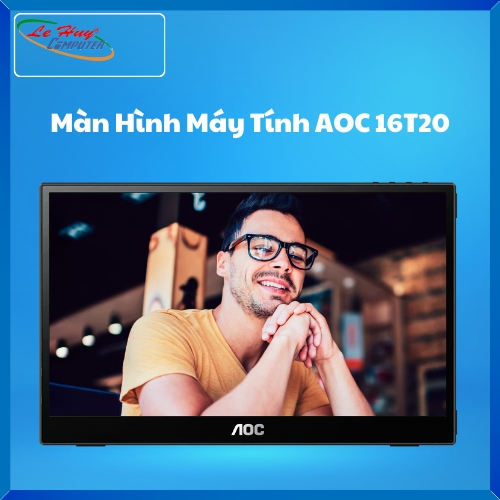 Màn Hình Máy Tính AOC 16T20 (15.6 Inch W,FHD,IPS,60Hz,5ms,1MicroHDMI2USB-C,6bits,230nits,VESA mount)