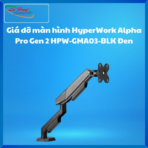 Giá đỡ màn hình HyperWork Alpha Pro Gen 2 HPW-GMA03-BLK Đen