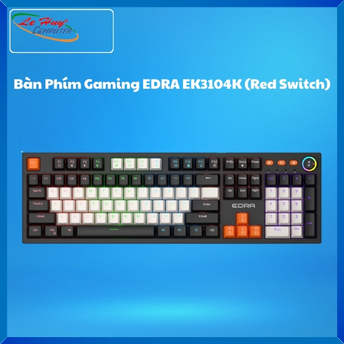 Bàn Phím Gaming EDRA EK3104K (Red Switch)