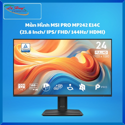 Màn Hình Máy Tính MSI PRO MP242 E14C (23.8 Inch/ IPS/ FHD/ 144Hz/ HDMI)
