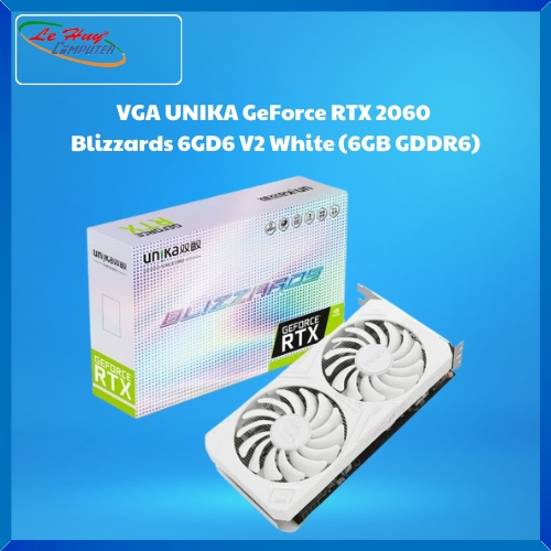 Card Màn Hình - VGA UNIKA GeForce RTX 2060 Blizzards 6GD6 V2 White (6GB GDDR6)