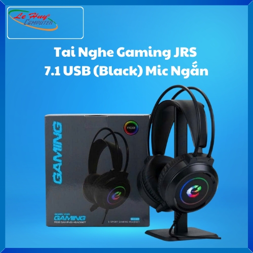 Tai Nghe Gaming JRS 7.1 USB (Black) Mic Ngắn