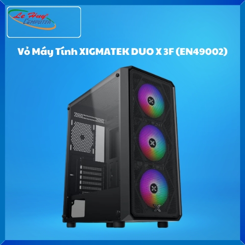 Vỏ Máy Tính - CASE XIGMATEK DUO X 3F (EN49002) Black Kèm 3 Fan