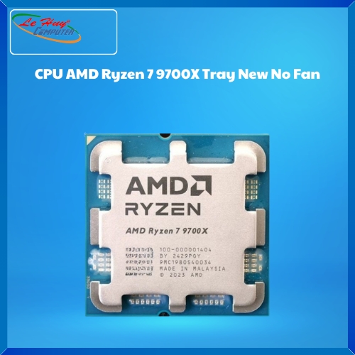 CPU AMD Ryzen 7 9700X Tray New No Fan (3.8 GHz Upto 5.5GHz / 32MB / 8 Cores, 16 Threads / 65W / Socket AM5) (Full VAT)