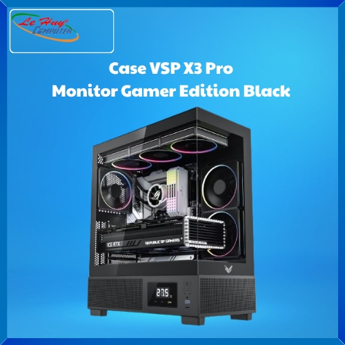 Vỏ Case Máy Tính VSP X3 Pro Monitor Gamer Edition Black