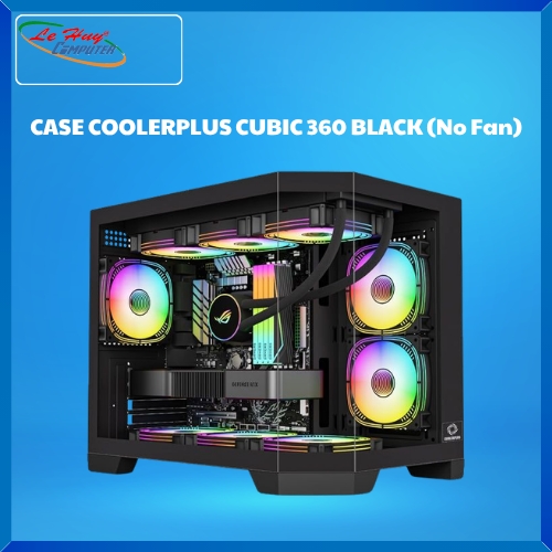 Vỏ Máy Tính COOLERPLUS CUBIC 360 BLACK (No Fan)