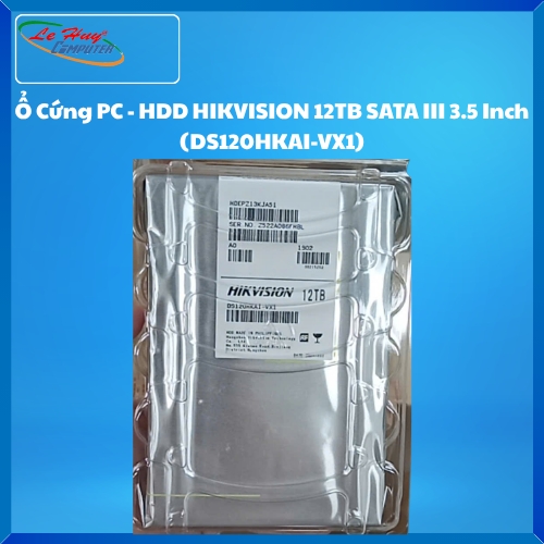Ổ Cứng PC - HDD HIKVISION 12TB SATA III 3.5 Inch (DS120HKAI-VX1)
