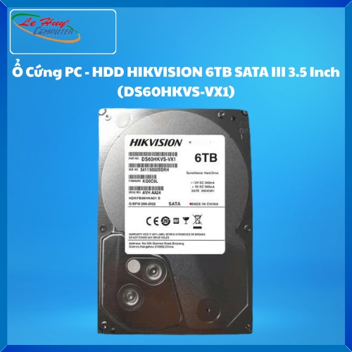 Ổ Cứng PC - HDD HIKVISION 6TB SATA III 3.5 Inch (DS60HKVS-VX1)