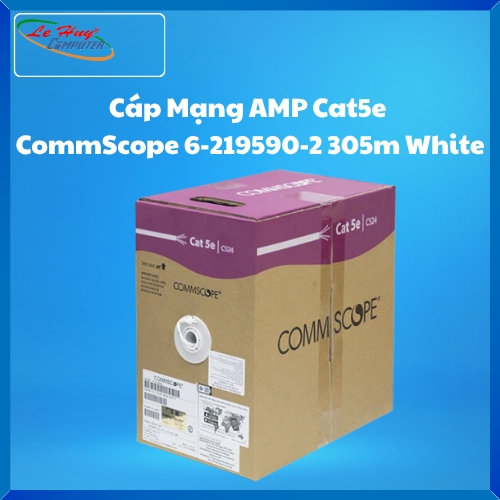 Cáp Mạng AMP Cat5e  CommScope 6-219590-2 305m White 4 pair, 24 AWG, U/UTP, CM