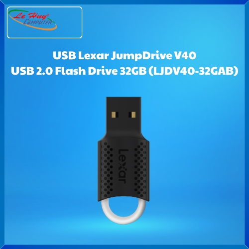 USB Lexar JumpDrive V40 USB 2.0 Flash Drive 32GB (LJDV40-32GAB)