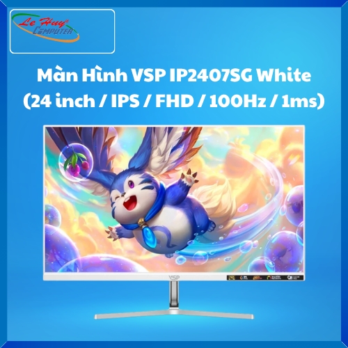 Màn hình LCD VSP IP2407SG White (24 inch /IPS /FHD /100Hz /1ms)