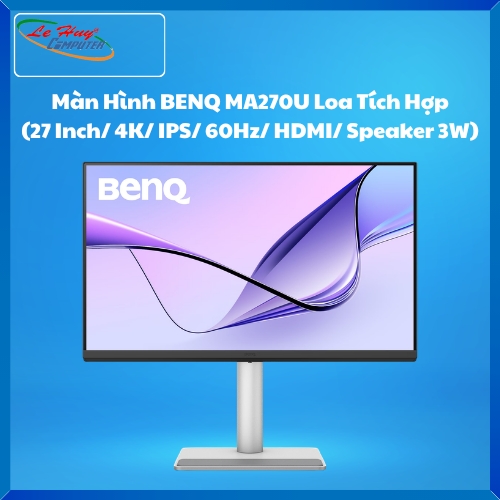 Màn hình LCD BENQ MA270U Loa Tích Hợp Tối Ưu Màu Cho Sắc Cho Mac/Macbook (27 Inch/ 4K/ IPS/ 60Hz/ HDMI/ Speaker 3W)