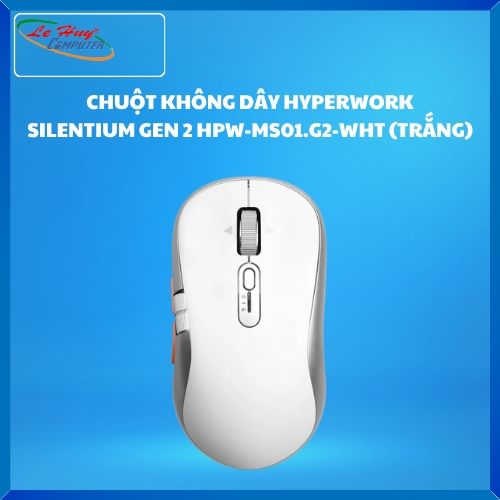 Chuột Không Dây HyperWork Silentium GEN 2 HPW-MS01.G2-WHT (TRẮNG)