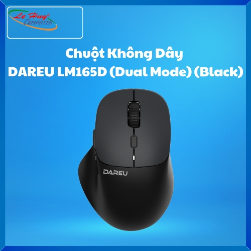 Chuột Máy Tính Không Dây DAREU LM165D (Dual Mode) (Black)