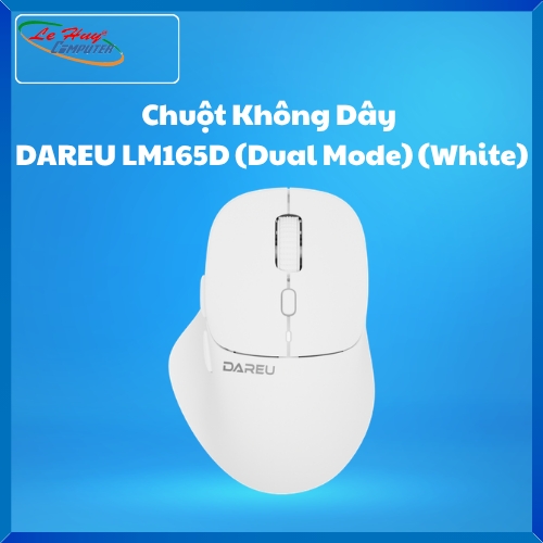 Chuột Máy Tính Không Dây DAREU LM165D (Dual Mode) (White)