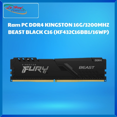 Ram Máy Tính Kingston Fury Beast Black C16 16GB 3200MHz DDR4 (KF432C16BB1/16WP)