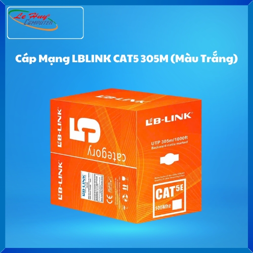 Cáp Mạng LBLINK CAT5 305M (Màu Trắng)