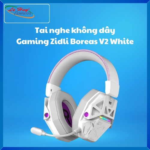 Tai nghe không dây Gaming Zidli Boreas V2 White