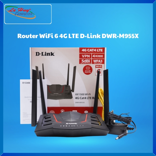 Thiết bị mạng - Router D-Link DWR-M955X 4G LTE Wi-Fi 6 AX1500 Gigabit Mobile Router
