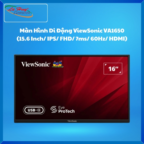 Màn Hình Máy Tính Di Động ViewSonic VA1650 (15.6 Inch/ IPS/ FHD/ 7ms/ 60Hz/ HDMI)