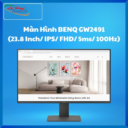 Màn hình LCD Văn Phòng BENQ GW2491 (23.8 Inch/ IPS/ FHD/ 5ms/ 100Hz)