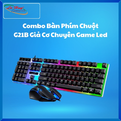 Combo Bàn Phím Chuột G21B (Đen) Giả Cơ Chuyên Game Led