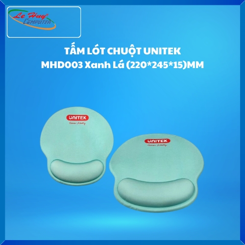 Tấm lót chuột UNITEK MHD003 Xanh Lá (220*245*15)MM