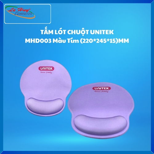 Tấm lót chuột UNITEK MHD003 Màu Tím (220*245*15)MM