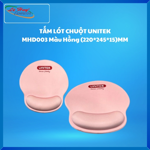 Tấm lót chuột UNITEK MHD003 Màu Hồng (220*245*15)MM