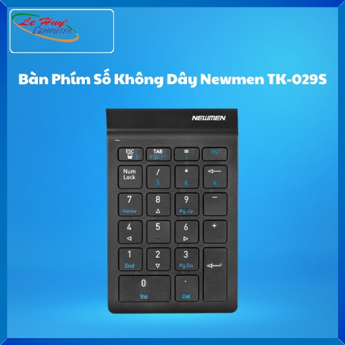 Bàn Phím Số Không Dây Newmen TK-029S (Dual Mode : Bluetooth + Wireless 2.4G) Black