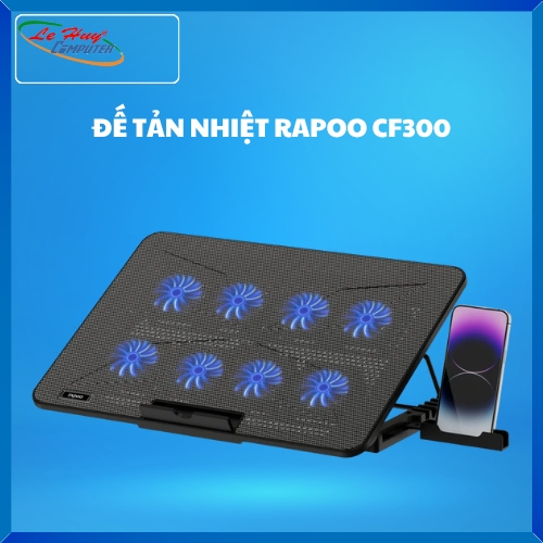 Tản Nhiệt Laptop Rapoo CF300 Black (8 Fan)