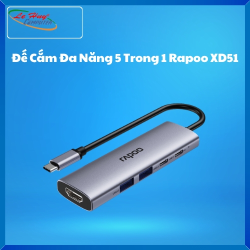Đế Cắm Đa Năng 5 Trong 1 Rapoo XD51