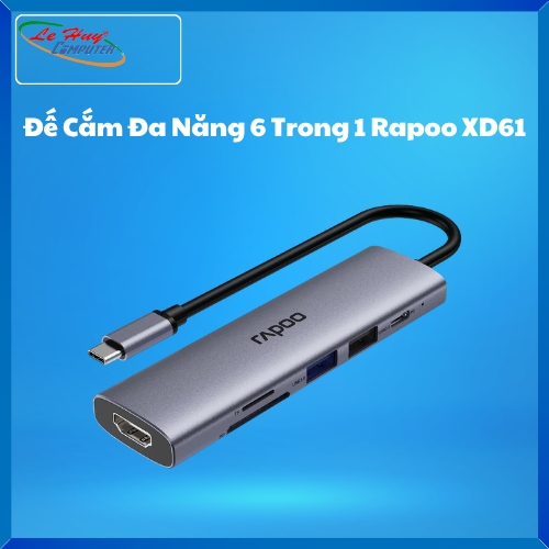 Đế Cắm Đa Năng 6 Trong 1 Rapoo XD61