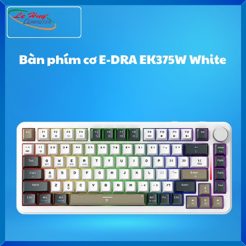 Bàn phím cơ E-DRA EK375W White