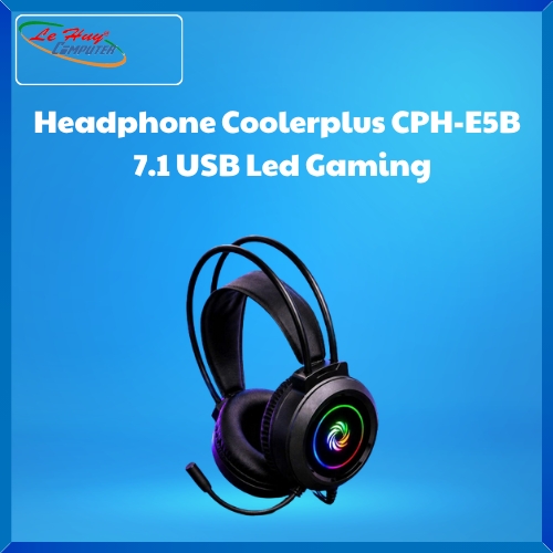 Headphone Coolerplus CPH-E5B – 7.1 USB Led Gaming Black