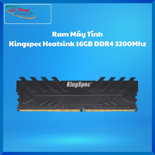 Ram Máy Tính Kingspec Heatsink 16GB DDR4 3200Mhz Black
