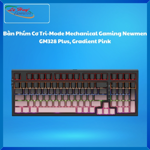 Bàn Phím Cơ Tri-Mode Mechanical Gaming Newmen GM328 Plus, Gradient Pink