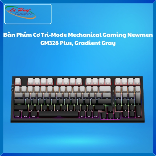 Bàn Phím Cơ Tri-Mode Mechanical Gaming Newmen GM328 Plus, Gradient Gray