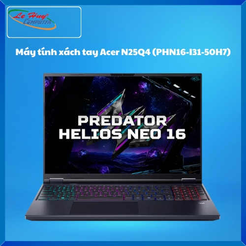 Máy Tính Xách Tay/Laptop Acer Gaming Predator Helios N25Q4 (PHN16-I31-50H7) (i5-14450HX; 32GB; 512GB SSD; RTX5050/8GB; 16Inch FHD+ 180Hz; Win11; Đen; NH.U4SSV.001)
