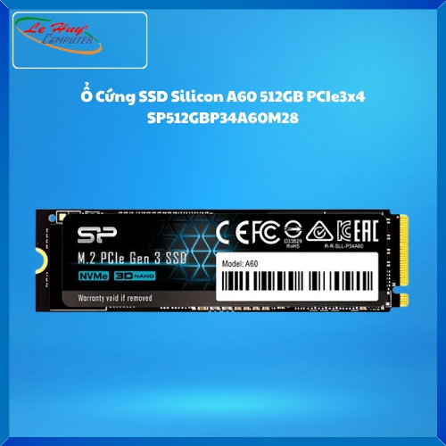 Ổ cứng SSD Silicon Power A60 512GB M2.PCIe 3x4 (SP512GBP34A60M28)
