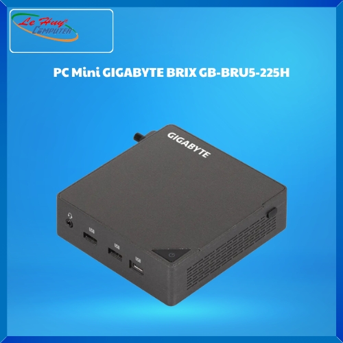Máy tính để bàn - PC Mini GIGABYTE BRIX GB-BRU5-225H Ultra5 225H /2xD5-6400/2xNVMe/2xHDMI/1xUSB4/WF7/BT/1xLAN/VESA/nOS/ĐEN (6BXARH5SWMR)