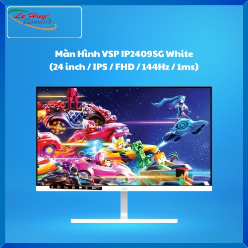 Màn Hình Máy Tính VSP IP2409SG White (24 inch / IPS / FHD / 144Hz / 1ms)