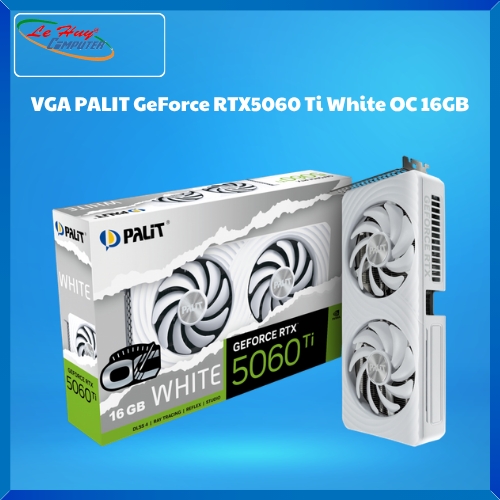 Card Màn Hình - VGA PALIT GeForce RTX5060 Ti White OC 16GB GDDR7