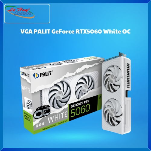 Card Màn Hình - VGA PALIT GeForce RTX5060 White OC 8GB GDDR7