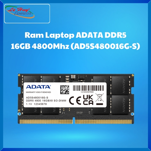 Ram Laptop ADATA DDR5 16GB 4800Mhz (AD5S480016G-S)