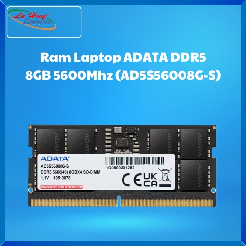 Ram Laptop ADATA DDR5 8GB 5600Mhz (AD5S56008G-S)