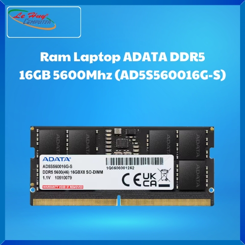 Ram Laptop ADATA DDR5 16GB 5600Mhz (AD5S560016G-S)