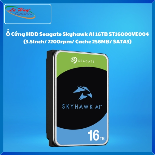Ổ Cứng HDD Seagate Skyhawk AI 16TB ST16000VE004 (3.5Inch/ 7200rpm/ Cache 256MB/ SATA3)
