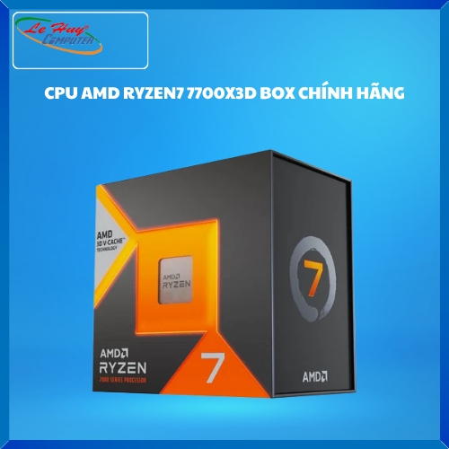 CPU AMD RYZEN7 7700X3D BOX CHÍNH HÃNG (AM5, 8 nhân/16 luồng, Max 4.5GHz, 96MB Cache, AMD 3D V-Cache)